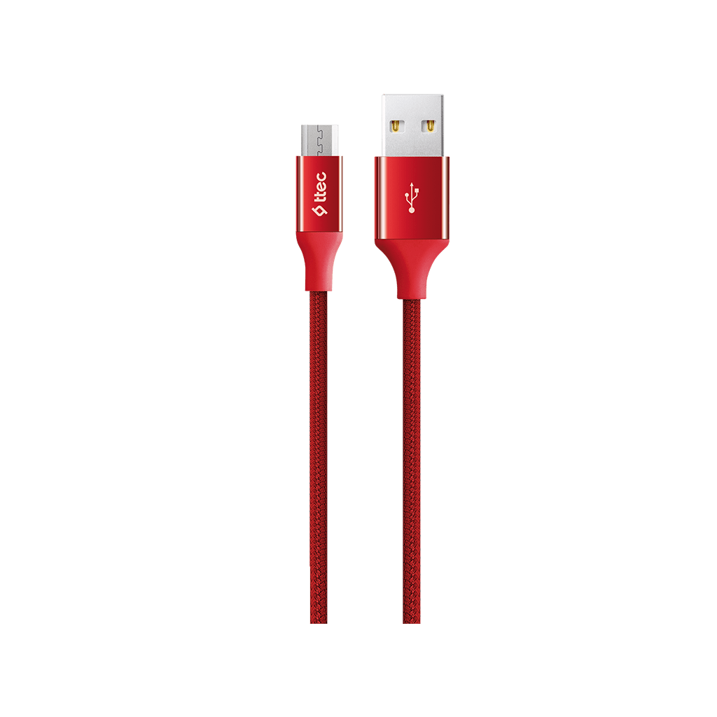 Ttec 2Dk11K Alumicable 120 Cm Micro Usb - Usb Kablo Kirmizi Kktc
