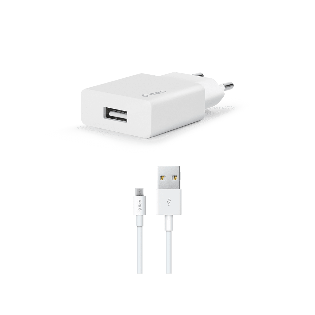 Ttec 2Scs20Mb 2.1A Seyahat Şarj Aleti + Micro Usb Kablo Beyaz Kktc