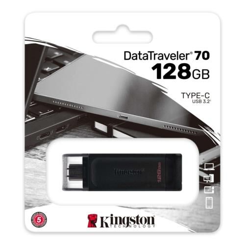 Usb Bellek Kingston 128Gb Usb-C 3.2 Gen1 Dt70/128Gb Kktc