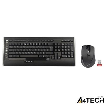 A4 Tech 9300F Q Kablosuz Mm Vtrack Mouse Set Siyah - Klavye Mouse Set-A4 Tech Kktc