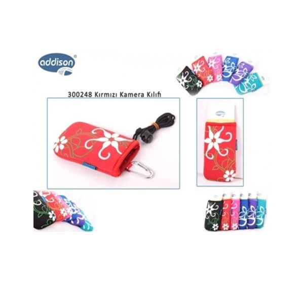 Addi̇son Kırmızı Kamera Kılıfı - 300248-Addi̇son Kktc