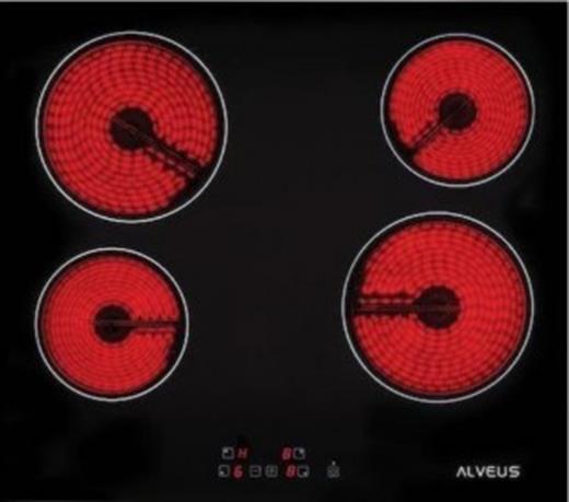 Alveus Vc 604 60Cm Vi̇troserami̇k Si̇yah Ankastre Ocak-Alveus Kktc