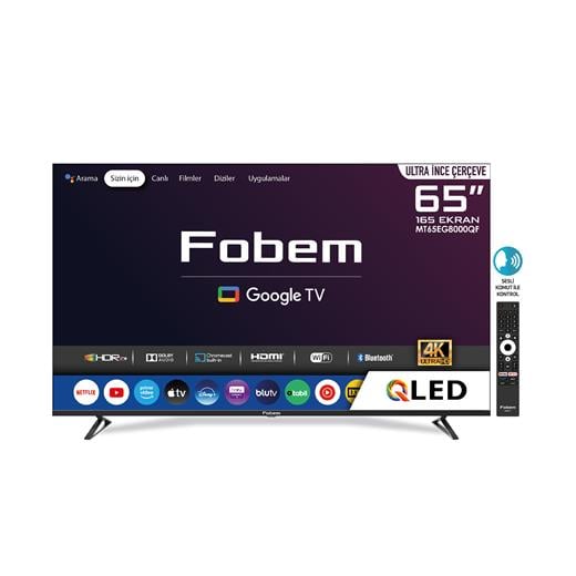 Fobem 65&Amp;Quot; Uydu Alıcılı 4K Ultra Hd Qled Smart Tv-Fobem Kktc