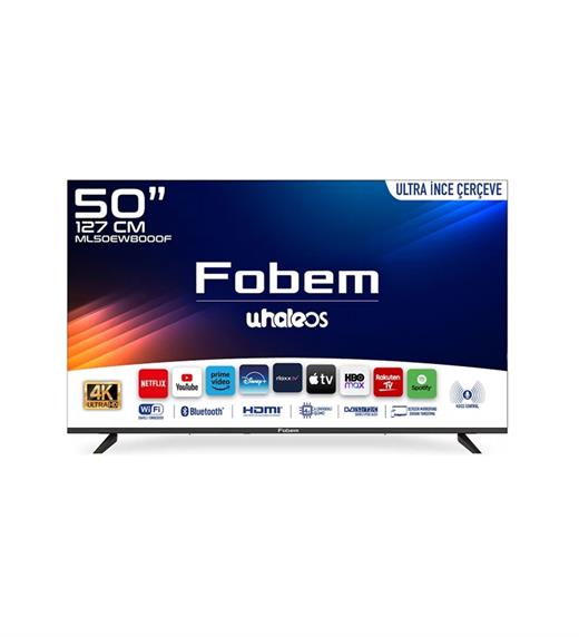 Fobem Ml50Ew8000F 50&Amp;Quot; Uydu Alıcılı 4K Dled Smart Tv-Fobem Kktc