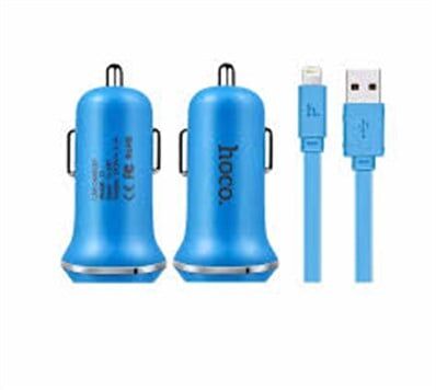 Hoco Mavi̇ Araç Şarji + Micro Usb Kablo - Araç İçi̇ Şarj Ci̇hazi-Hoco Kktc