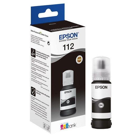 Hp Epson C13T06C14C14A Ink 112 Black Eco Tank Yazıcı Mürekkebi-Hp Kktc