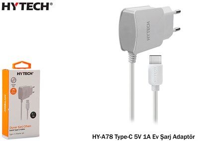 Hytech Hy-A78 Type-C Ev Şarj Adaptörü 5V 1A-Hytech Kktc