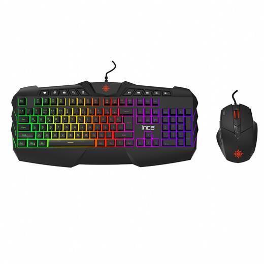 Inca Ikg-310 Rgb Led Oyuncu Klavye Ve Mouse Seti-Inca Kktc