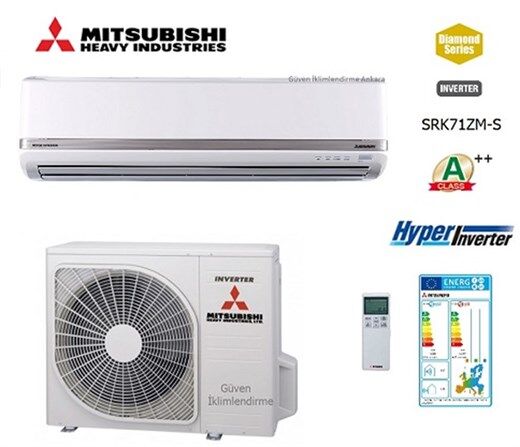 Mitsubishi Heavy 24000 Btu Srk 71Zm-S Inv Su Hw A++ Kli̇ma-Mitsubishi Heavy Industries Kktc