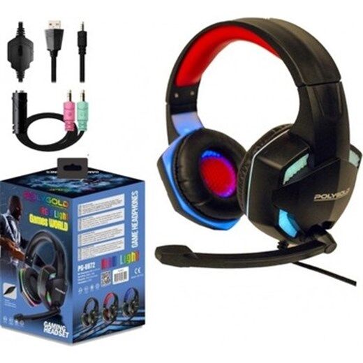 Polygold Pg-6972 Rgb Işikli Oyuncu Kulaklik - Game Headphones-Polygold Kktc