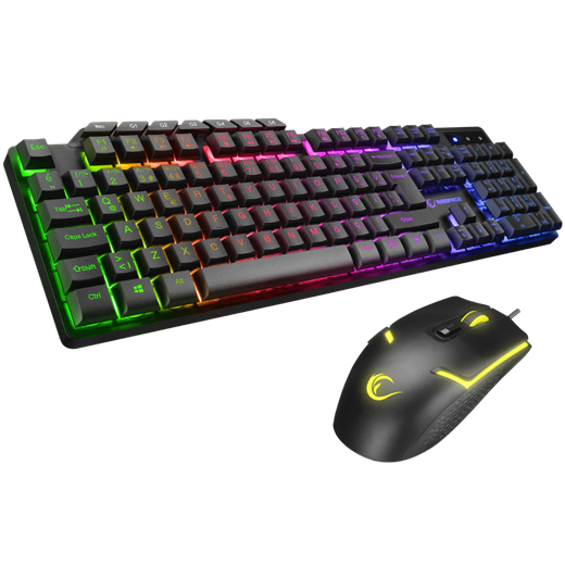 Rampage Km-9858 Jazzy Siyah Rainbow Backlight Gaming Klavye + 3600 ...-Rampage Kktc