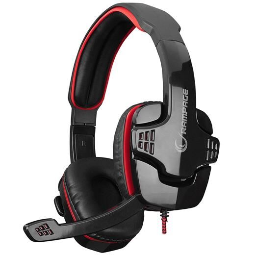 Rampage Sn-R9 X-Sense Siyah/Kırmızı Gaming Oyuncu Mikrofonlu Kulaklık-Rampage Kktc