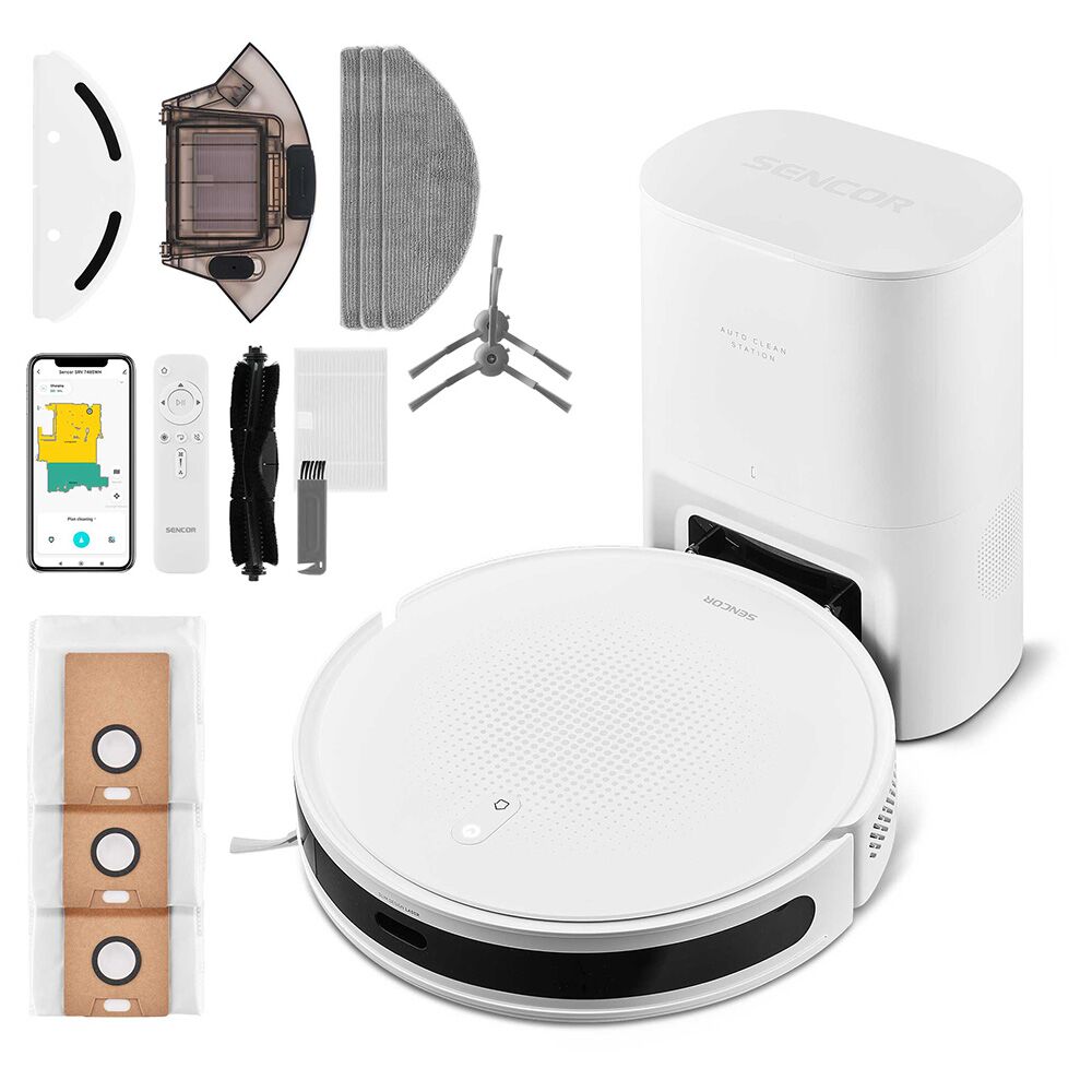 Robotik Elektrikli Süpürge Sencor Srv 7485Wh Beyaz