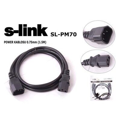 S-Link Sl-Pm70 1.5M 0.75Mm Monitör Güç Kablosu - Data Kablolari-S-Link Kktc