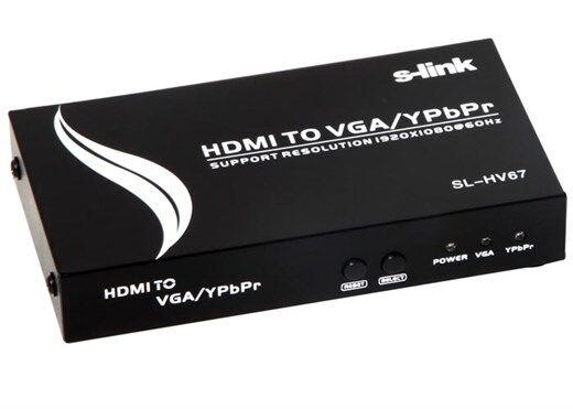 S-Link Sl-Hv67 Hdmi To Vga+Ypbpr Çevirici - Çoğaltici-S-Link Kktc