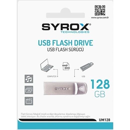 Syrox Um128 128 Gb Metal Usb Bellek-Syrox Kktc