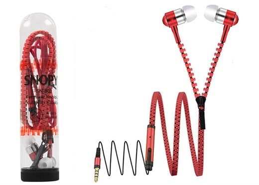 Snopy Sn-808 Zipper Kablolu Kırmızı İçinde Kulaklık-Snopy Kktc