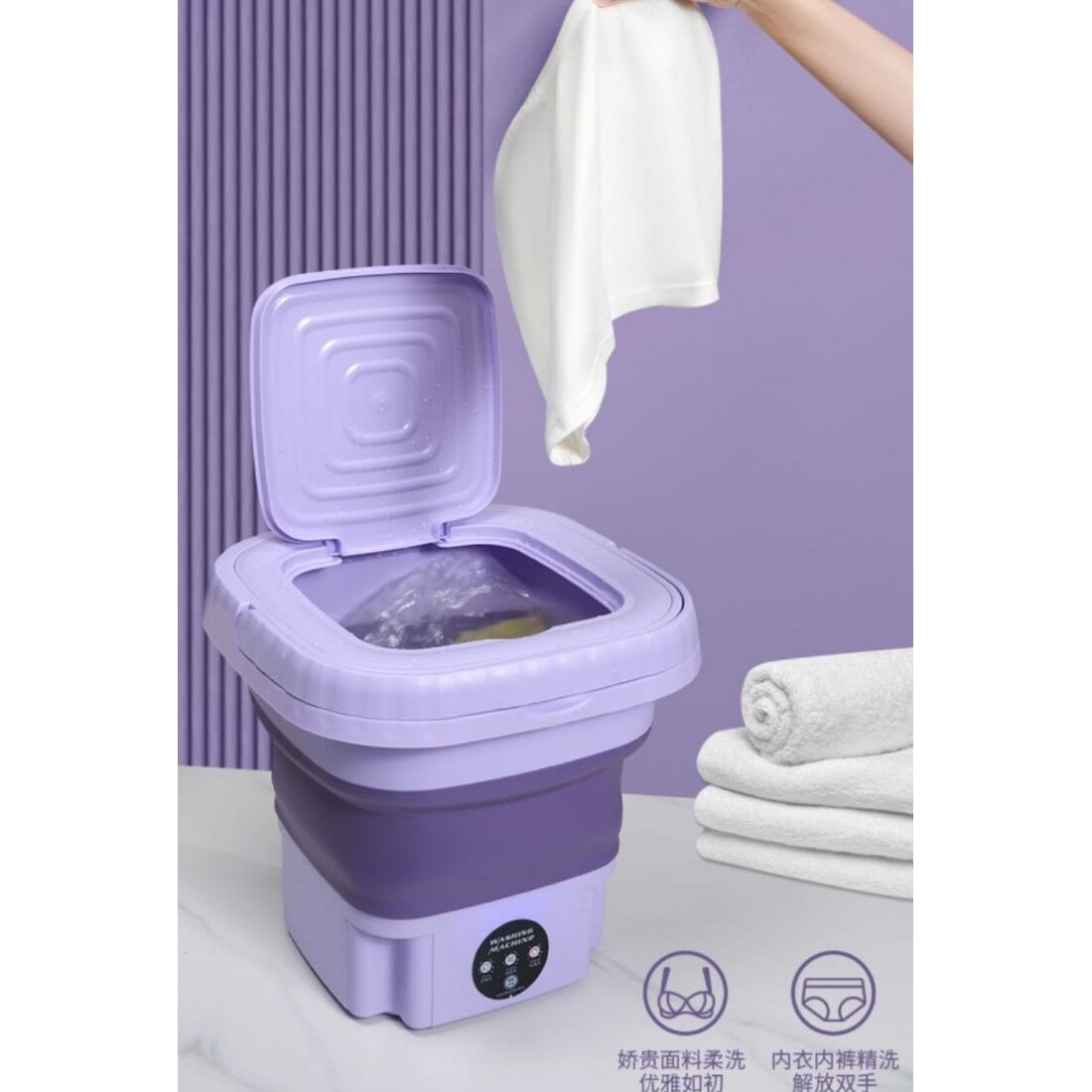 Katlanabilir Mini Çamaşır Makinesi - Görsel 1