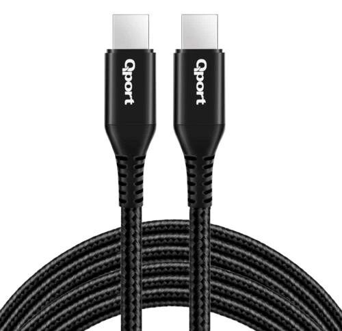 Qport Q-Type-C3 3M Type-C 100W Süper Hızlı Pd Şarj Ve Data Kablosu Kktc