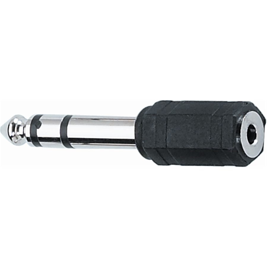 Ad21 Adaptor - Stereo 6.3Mm Jack Plug To Stereo 3.5Mm Jack Socket