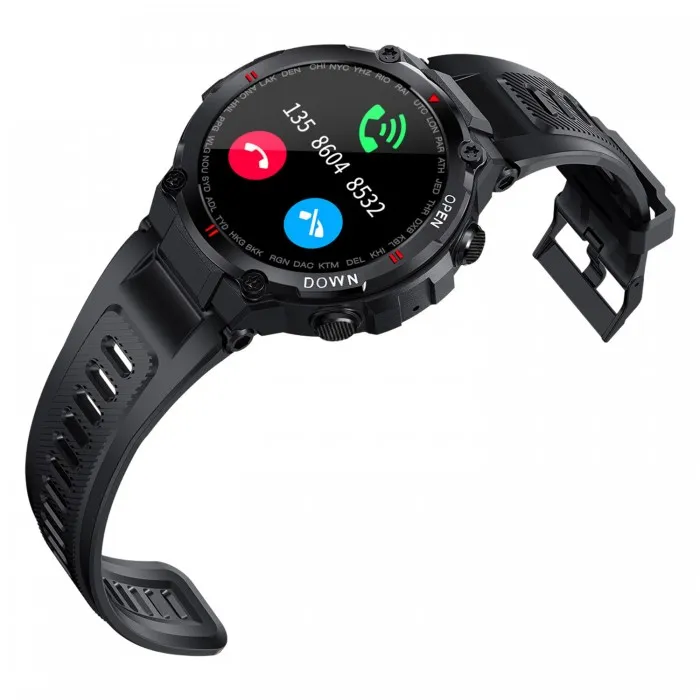 Dafit K22 Bluetooth Konuşma Özellikli Outdoor Akıllı Saat Siyah - Görsel 1