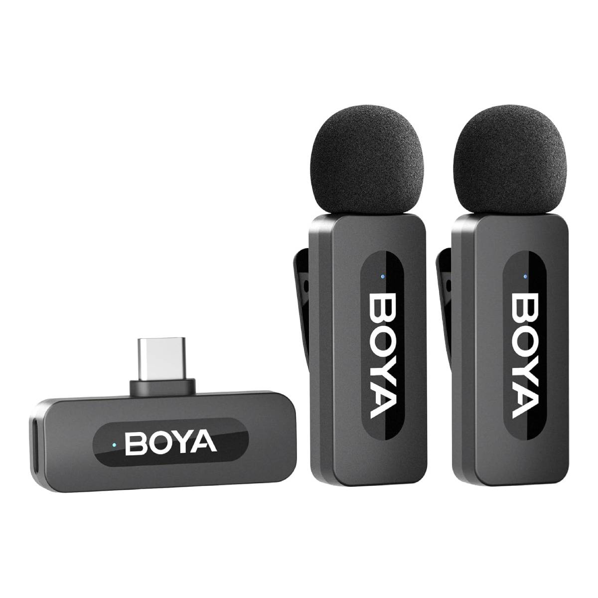 Boya By-V20 Usb-C Bağlantılı Akıllı Telefonlar Için Çift Kablosuz Mikrofon