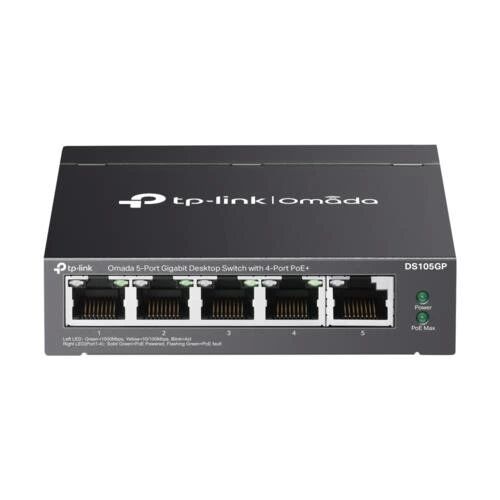 Switch Tp-Link Omada Ds105Gp 5 Port Gigabit 4 Port Poe+ 64W Kktc