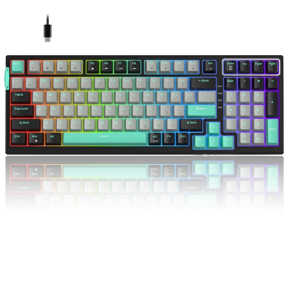 Magegee Sky98 99 Tuş Gasket Rgb Hot-Swap Kablolu Siyah-Gri Gaming Kktc