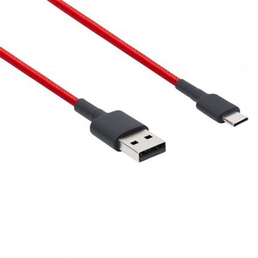Xiaomi Mi Usb To Type-C 1M Örgülü Kirmizi Şarj Kablosu-Xiaomi Kktc