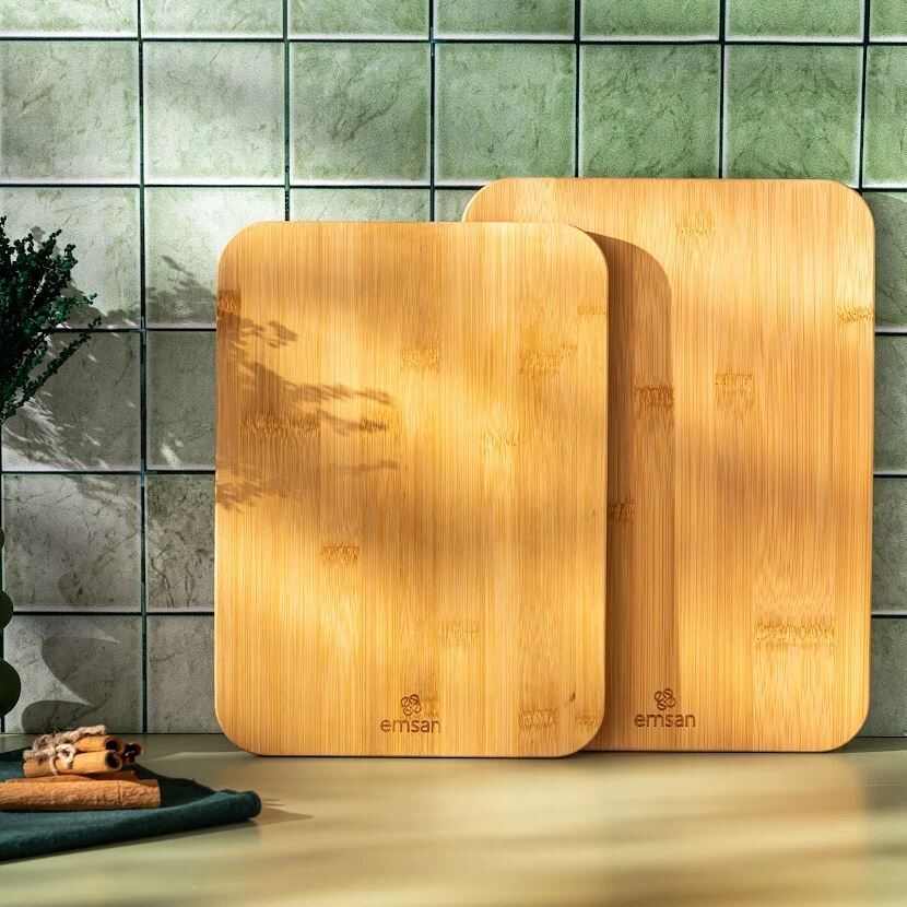 Emsan Aren 2'Li Kesme Tahtası, Wood - Görsel 1