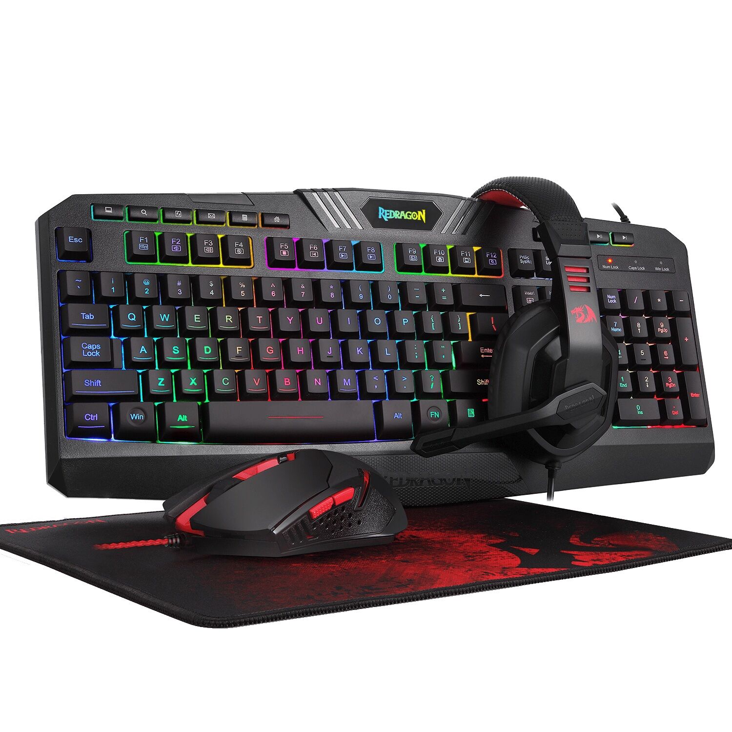 Redragon S101-Ba-2 (Mouse+Keyboard+Mousepad+Headset Combo) Kktc
