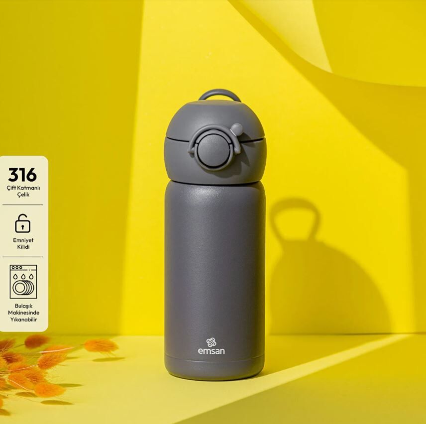 Emsan Terry Termos 350 Ml Siyah - Görsel 1