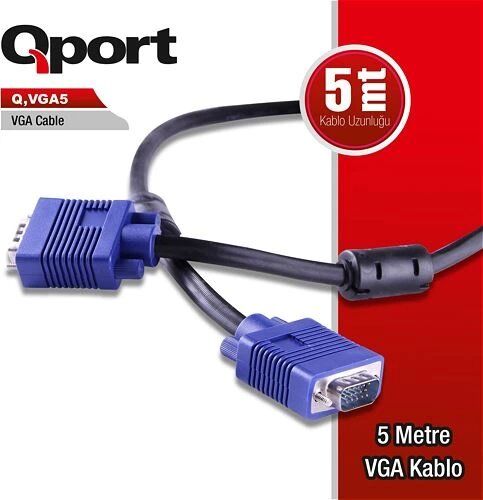 Kablo Qport Q-Vga5 5Mt Vga Kktc