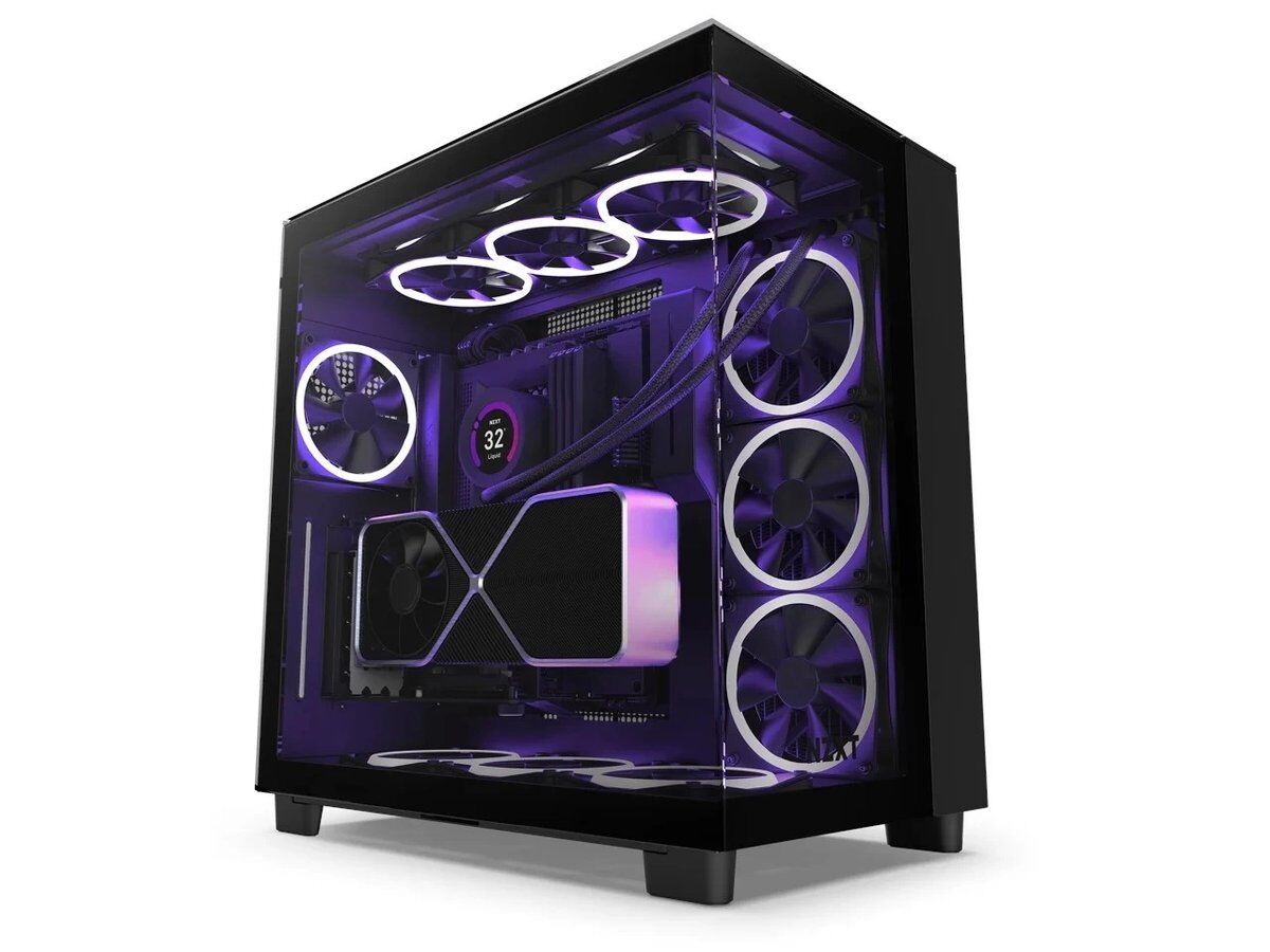 Kasa Nzxt H9 Elite Black Rgb Tempered Glass Usb 3.2 Atx Mid Tower Kktc