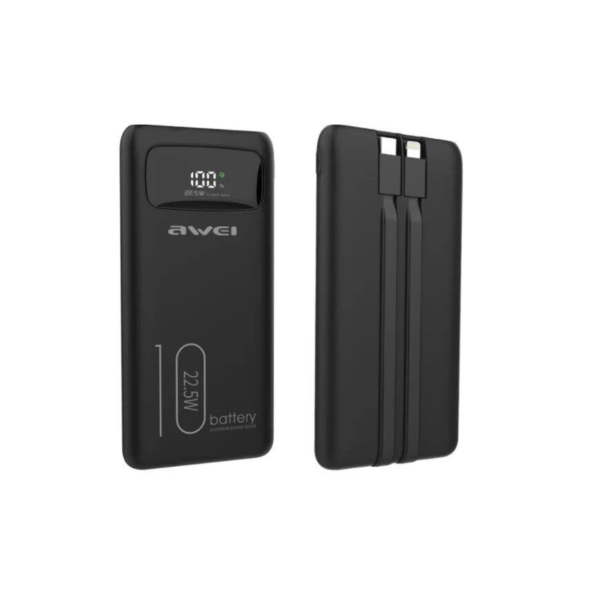 Powerbank P168K 10000Mah Siyah Multiple Output 22.5W Kktc