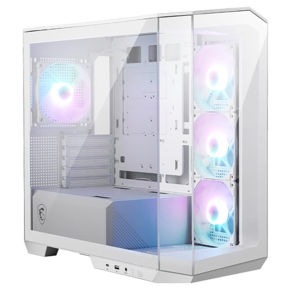 Kasa Msi Pano M100R Pz Beyaz 4X120Mm Argb Micro Atx Gaming Kktc